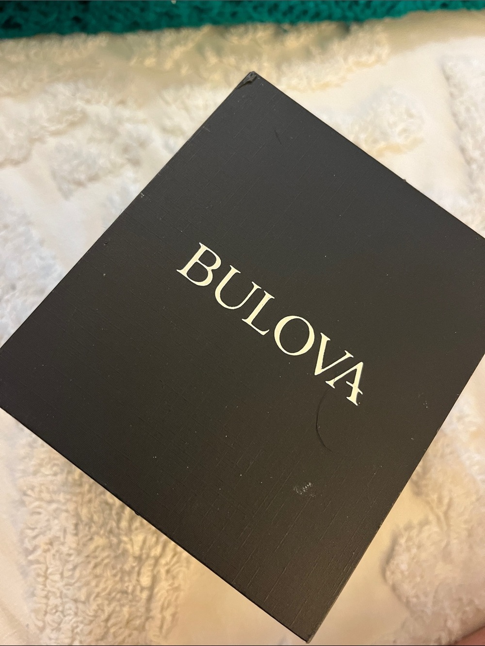 Bulova Black Presentation Box with White Logo